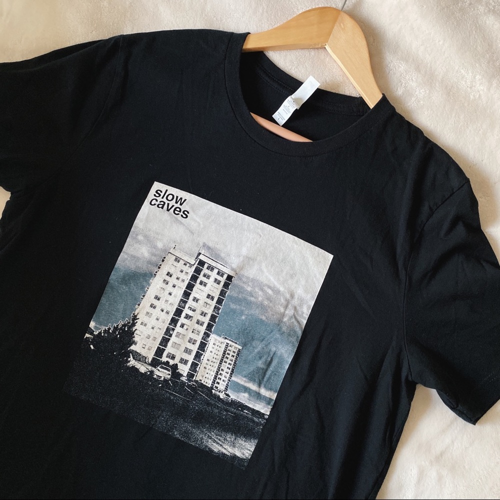 Slow Caves band T shirt